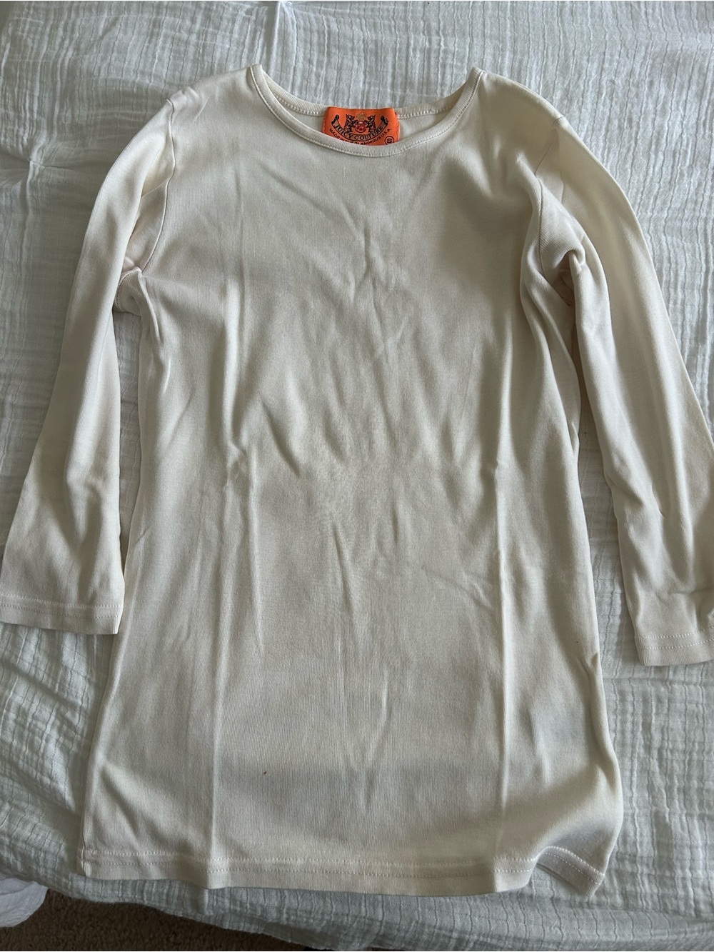 Vintage juicy couture Cream Long-Sleeve Women's Top - Classic Crewneck